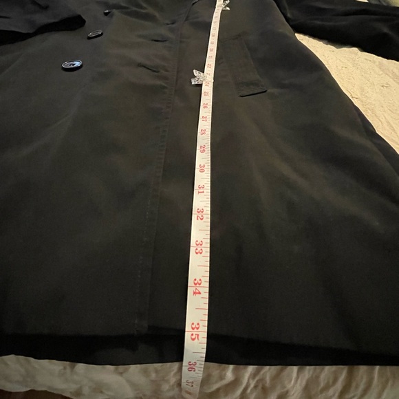 London Fog Charcoal Double-Breasted Trench Coat - Picture 15 of 16